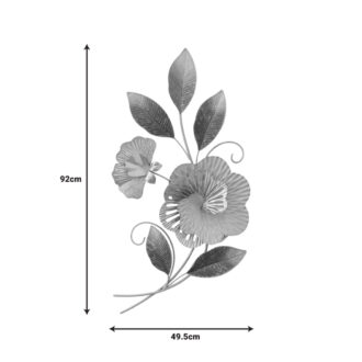 Alternative view of Διακοσμητικό τοίχου Lux Inart μέταλλο σε χρυσή-λευκή απόχρωση 49.5x92x7εκ
