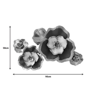 Alternative view of Διακοσμητικό τοίχου Rosalia Inart μέταλλο σε χρυσή-μαύρη απόχρωση 90x58x7.5εκ