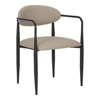 Πολυθρόνα Kalone pakoworld pu σε γκρι-μπεζ απόχρωση 56x55x78εκ