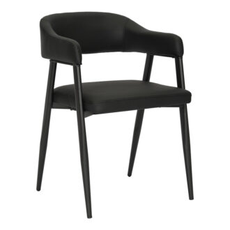 Πολυθρόνα Sezan pakoworld pu σε μαύρη απόχρωση 56x55x78εκ