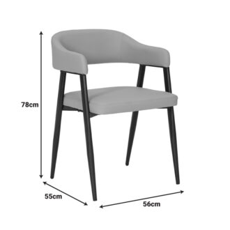 Alternative view of Πολυθρόνα Sezan pakoworld pu σε γκρι-μπεζ απόχρωση 56x55x78εκ