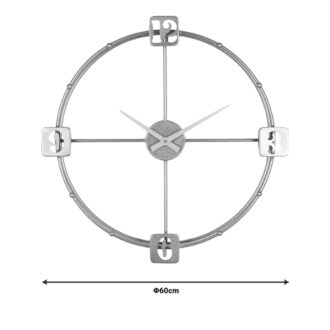 Alternative view of Ρολόι τοίχου Hunga Inart μέταλλο σε χρυσή απόχρωση 60x7.5x60εκ