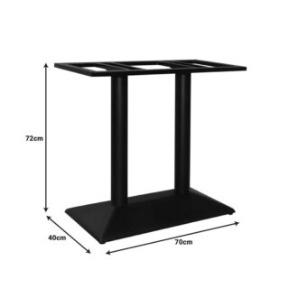 Alternative view of Βάση τραπεζιού Soutenir pakoworld μεταλλική σε μαύρη απόχρωση 80x40x72εκ