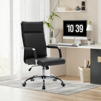 Alternative view of Καρέκλα γραφείου διευθυντη Mavel pakoworld PU μαύρo 55x62x100-110εκ