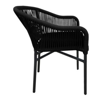 Alternative view of Πολυθρόνα αλουμινίου Legana pakoworld ανθρακί σκελετός- rattan 56x66x82εκ