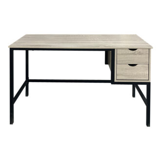 Alternative view of Γραφείο εργασίας Ramen pakoworld σε sonoma απόχρωση με μαύρα μεταλλικά πόδια 120x48x76εκ