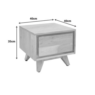 Alternative view of Κομοδίνο Emira pakoworld μασίφ ακακίας σε φυσική απόχρωση 40x40x35εκ