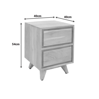 Alternative view of Κομοδίνο Emira pakoworld μασίφ ακακίας σε φυσική απόχρωση 40x40x54εκ