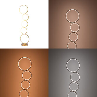 Alternative view of Φωτιστικό δαπέδου Chemal pakoworld led μέταλλο σε χρυσή απόχρωση Φ30x130εκ