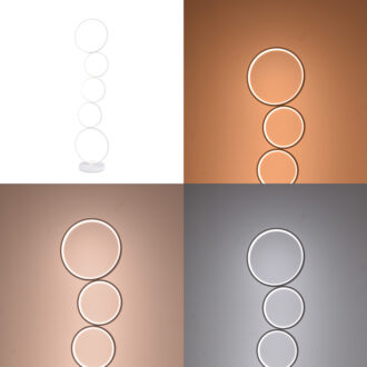 Alternative view of Φωτιστικό δαπέδου Chemal pakoworld led μέταλλο σε λευκή απόχρωση Φ30x130εκ