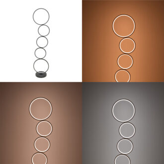 Alternative view of Φωτιστικό δαπέδου Chemal pakoworld led μέταλλο σε μαύρη απόχρωση Φ30x130εκ