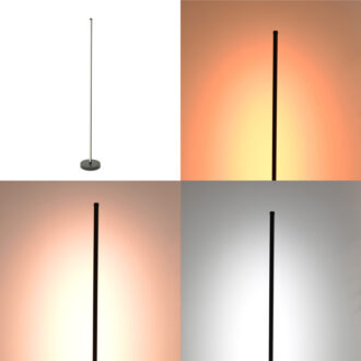 Alternative view of Φωτιστικό δαπέδου Topelia pakoworld led μέταλλο σε μαύρη απόχρωση Φ20x140εκ