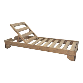 Ξαπλώστρα Fendy pakoworld ξύλο ελάτου σε καρυδί απόχρωση 71.5x200x24εκ