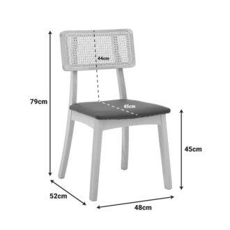 Alternative view of Καρέκλα Renna pakoworld ξύλο οξιάς σε φυσική απόχρωση με μαύρο pu μαξιλάρι 48x52x79εκ