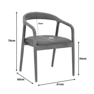 Alternative view of Πολυθρόνα Hogie pakoworld rubberwood καρυδί- μαύρο pu μαξιλάρι 61x60x76εκ