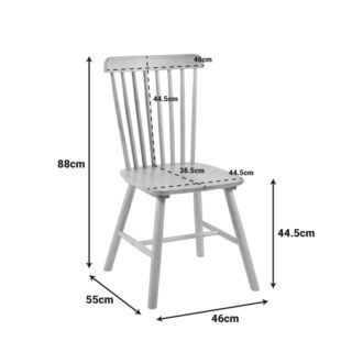 Alternative view of Καρέκλα Bristol pakoworld rubberwood σε μαύρη απόχρωση 45x51x86εκ