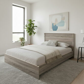 Alternative view of Κρεβάτι Athos pakoworld σε sonoma απόχρωση 140x200εκ