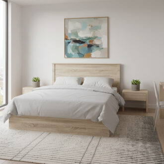 Alternative view of Κρεβάτι Athos pakoworld σε sonoma απόχρωση 160x200εκ