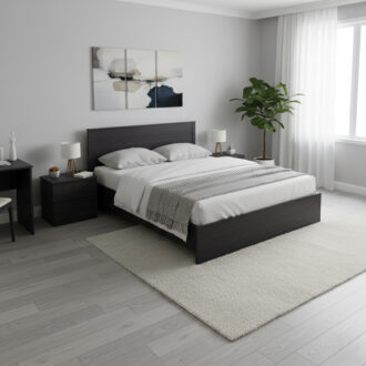 Alternative view of Κρεβάτι Athos pakoworld σε wenge απόχρωση 160x200εκ