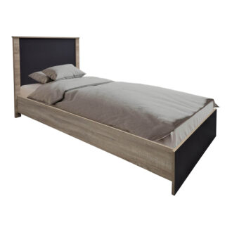 Alternative view of Σετ Κρεβατοκάμαρας Athos Sonoma Ανθρακί με Κρεβάτι 90x190εκ Σετ 3τεμ