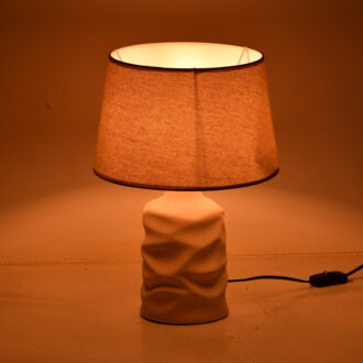 Alternative view of Επιτραπέζιο φωτιστικό Wabbi Inart Ε27 κεραμικό σε μπεζ απόχρωση Φ28x41εκ