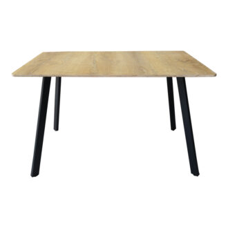 Alternative view of Τραπέζι Squaro pakoworld sonoma mdf με μαύρα μεταλλικά πόδια 120x70x75εκ