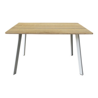 Alternative view of Τραπέζι Squaro pakoworld sonoma mdf με λευκά μεταλλικά πόδια 120x70x75εκ