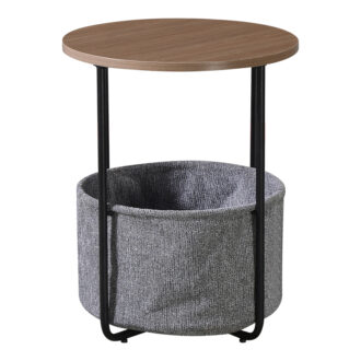 Alternative view of Βοηθητικό τραπέζι Fredami pakoworld sonoma Φ40x50εκ