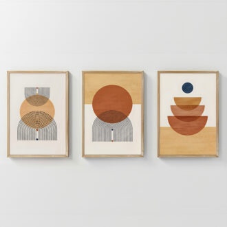 Πίνακας Mireta pakoworld τρίπτυχος με ψηφιακή εκτύπωση και πλαίσιο 33x1.5x48εκ