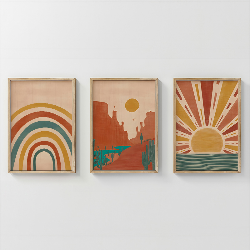 Πίνακας Jecko pakoworld τρίπτυχος με ψηφιακή εκτύπωση και πλαίσιο 33x1.5x48εκ