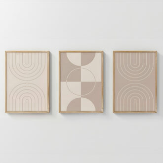 Πίνακας Zenzia pakoworld τρίπτυχος με ψηφιακή εκτύπωση και πλαίσιο 33x1.5x48εκ