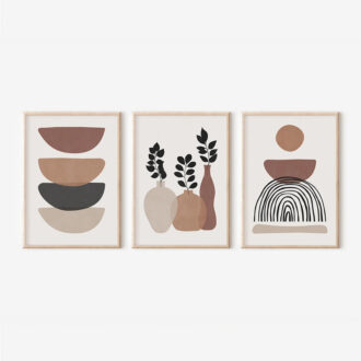 Πίνακας Yenia pakoworld τρίπτυχος με ψηφιακή εκτύπωση και πλαίσιο 33x1.5x48εκ