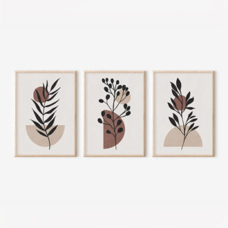 Πίνακας Stenfy pakoworld τρίπτυχος με ψηφιακή εκτύπωση και πλαίσιο 33x1.5x48εκ