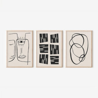 Πίνακας Lumora pakoworld τρίπτυχος με ψηφιακή εκτύπωση και πλαίσιο 33x1.5x48εκ