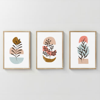 Πίνακας Thera pakoworld τρίπτυχος με ψηφιακή εκτύπωση και πλαίσιο 33x1.5x48εκ