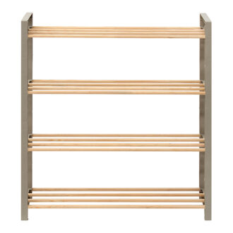 Alternative view of Παπουτσοθήκη ξύλινη - πλαστική χρώμα φυσικό - μπεζ 66x20x68εκ.