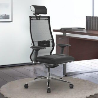 Alternative view of Καρέκλα γραφείου Samurai L2-6D Megapap εργονομική με ύφασμα TS Mesh και τεχνόδερμα χρώμα μαύρο 69x70x125/137εκ.