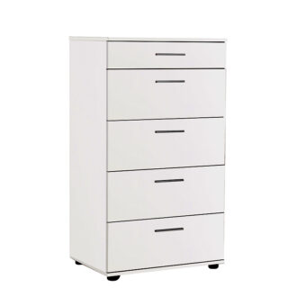 Συρταριέρα Trendline Megapap χρώμα λευκό 60x44x108εκ.