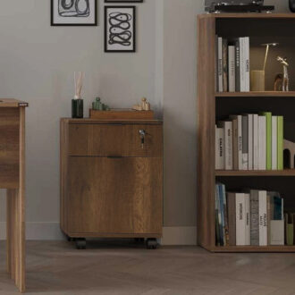 Alternative view of Συρταριέρα γραφείου Rio Megapap τροχήλατη χρώμα καρυδί 41x45x61 εκ.