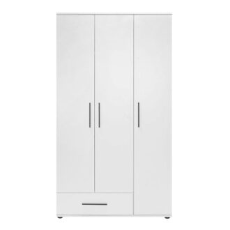 Alternative view of Ντουλάπα ρούχων Bianco Megapap τρίφυλλη με συρτάρια χρώμα λευκό 103x52x187εκ.