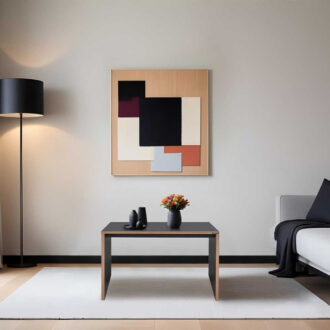 Alternative view of Τραπεζάκι σαλονιού - γραφείου Rio Megapap χρώμα ανθρακί 60x40x43εκ.