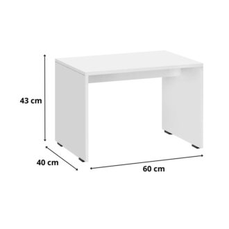 Alternative view of Τραπεζάκι σαλονιού - γραφείου Rio Megapap χρώμα λευκό 60x40x43εκ.