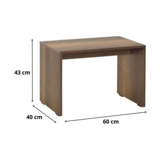 Alternative view of Τραπεζάκι σαλονιού - γραφείου Rio Megapap χρώμα καρυδί 60x40x43εκ.