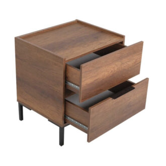 Alternative view of Κομοδίνο Oryana Megapap χρώμα καρυδί 55x44x59εκ.