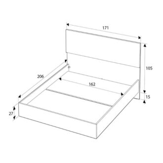 Alternative view of Κρεβάτι Oryana Megapap χρώμα λευκό 160x200εκ.