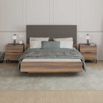 Alternative view of Κρεβάτι Oryana Megapap χρώμα καρυδί 160x200εκ.