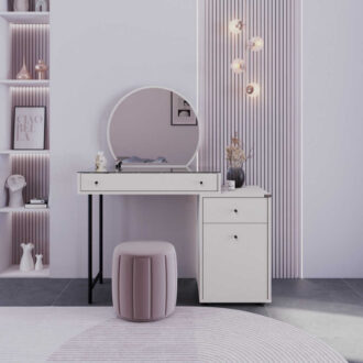 Alternative view of Τουαλέτα με καθρέπτη Dior Megapap χρώμα λευκό του πάγου 108x45x130εκ.