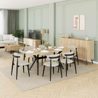 Alternative view of Τραπέζι Luna Megapap χρώμα florida oak 181x90x75εκ.