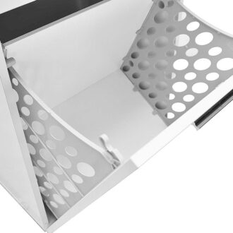 Alternative view of Ντουλάπι - Καλάθι απλύτων Diamond Megapap χρώμα λευκό gloss 52x38x83εκ.