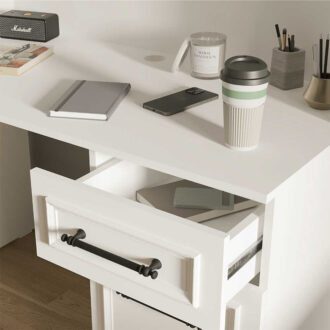 Alternative view of Γραφείο εργασίας Country Megapap χρώμα λευκό 120x60x167εκ.